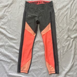 Under Armour leggings - M - neon coral/grey